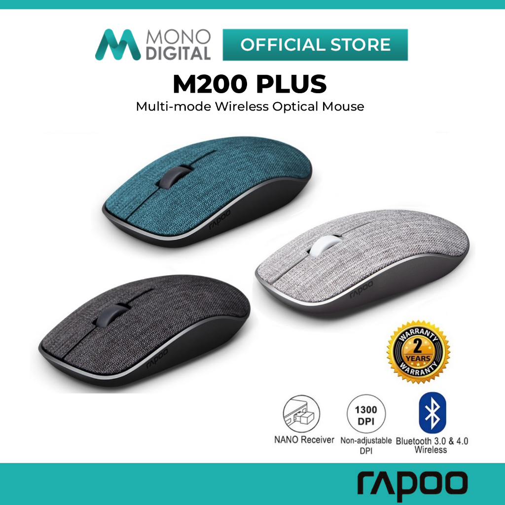 RAPOO M200 SILENT/ M200 PLUS SILENT (SILENT FABRIC) 2.4G MULTI-MODE ...