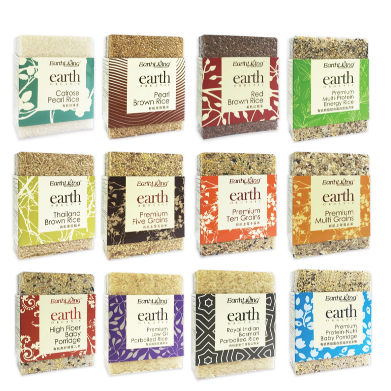 EARTH LIVING ORGANIC GRAIN RICE SERIES RED BROWN RICE/BLACK PEARL RICE ...
