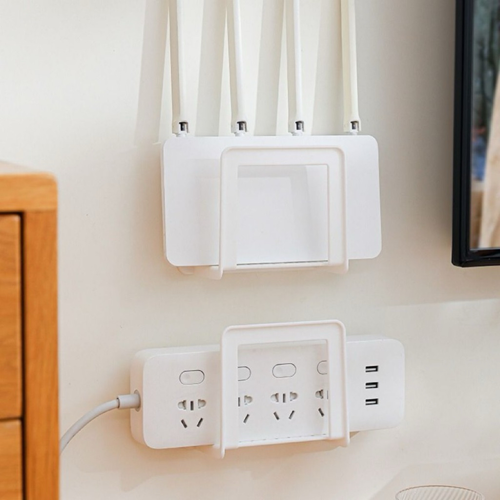 Versatile Wall-Mounted Router & Set-Top Box Holder - No-Drill Multi ...