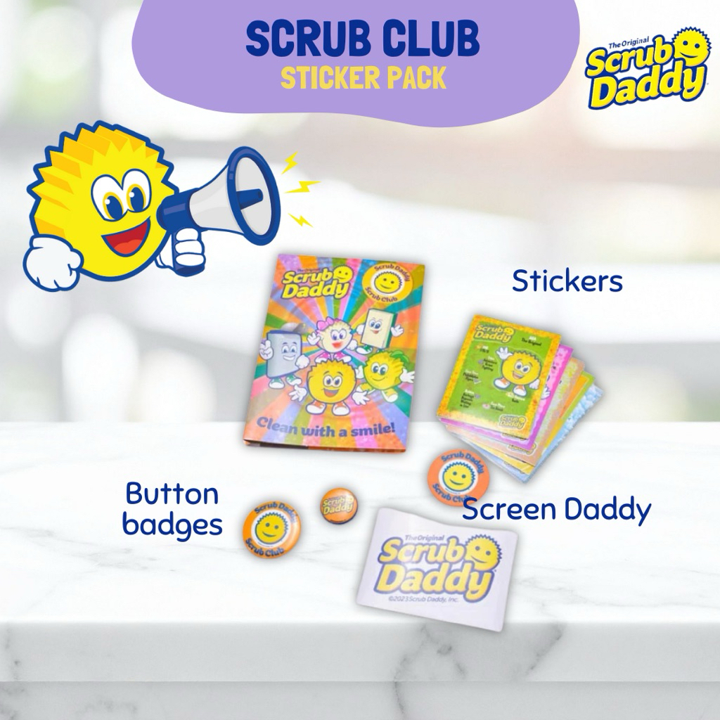 [Scrub Daddy MY] Scrub Club Sticker Pack with Screen Daddy inside ...