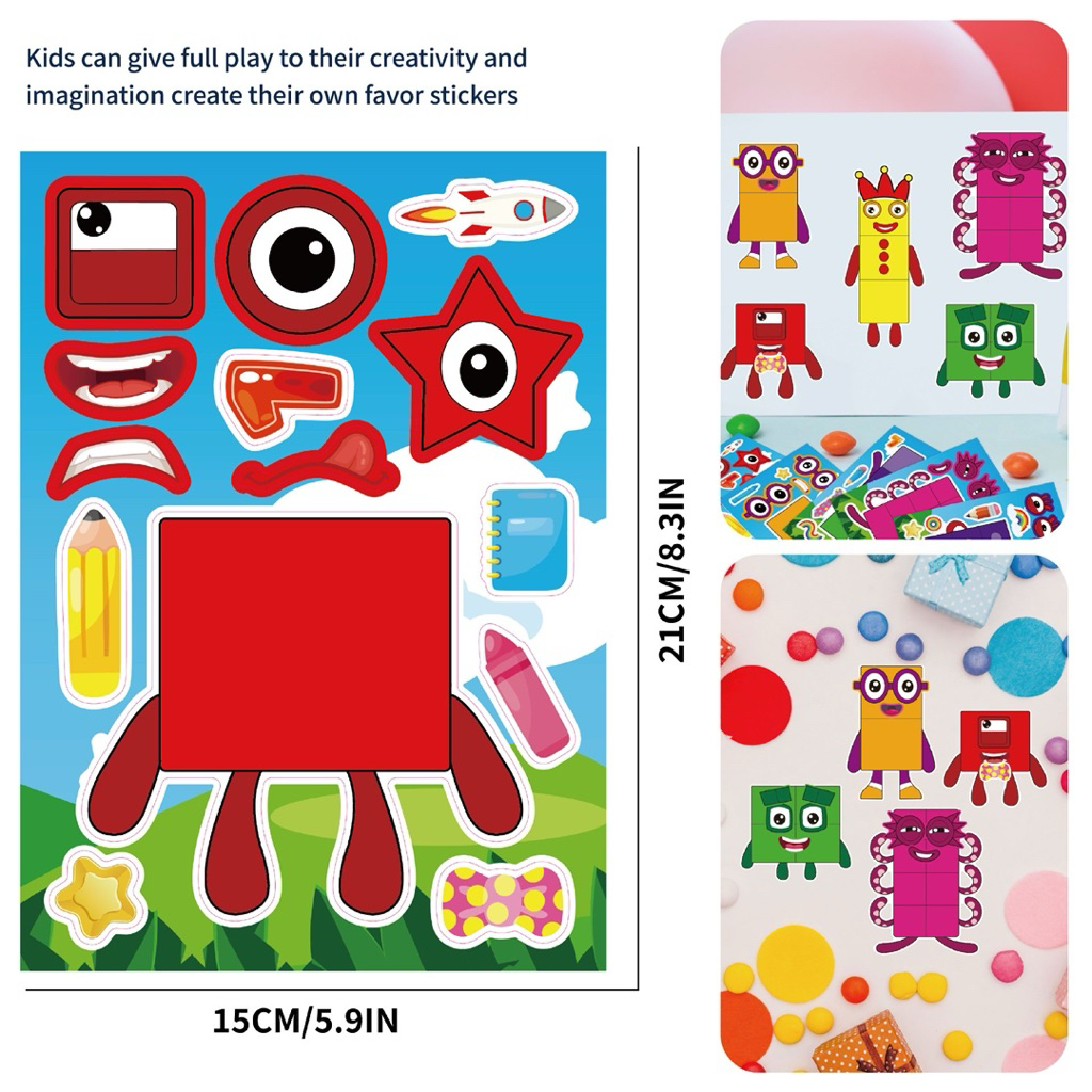 8 PCS Cartoon Enlightenment Animation Numberblocks Series Puzzle ...