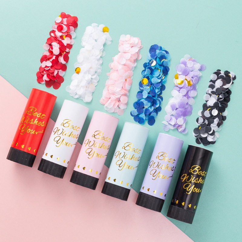 Confetti Party Popper 11cm Hand Twist Small Colourful Confetti Cannon ...