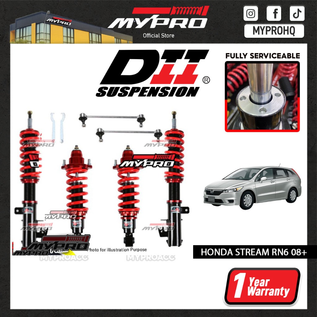 Honda Stream RN6 08++ (Boleh Service) DII Class Adjustable Suspension ...
