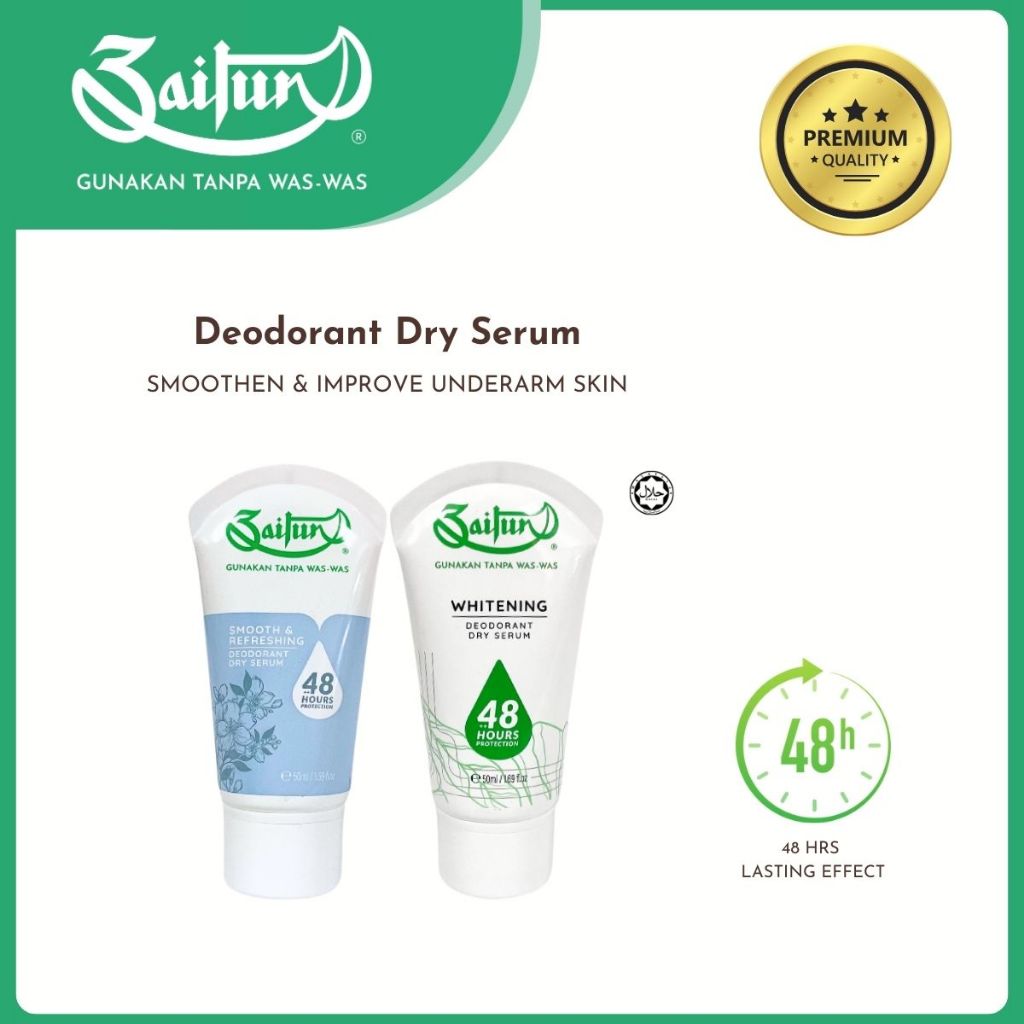 Zaitun Deodorant Dry Serum 50ml - Smooth and refreshing / whitening for ...