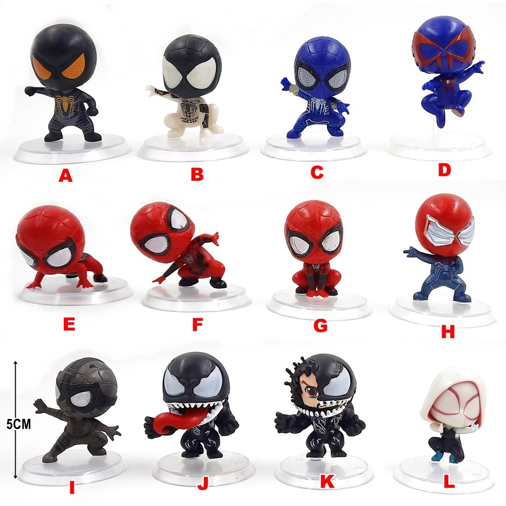 Cute Spiderman Small Figure Cake superhero collection mainan budak ...