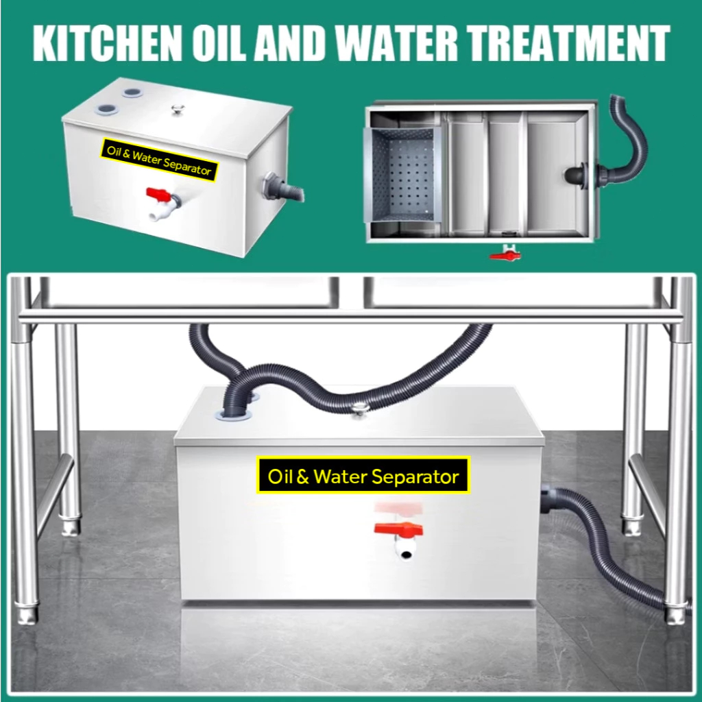 Grease Trap Oli 800*250*250 3hole Stainless Steel Grease Trap ...