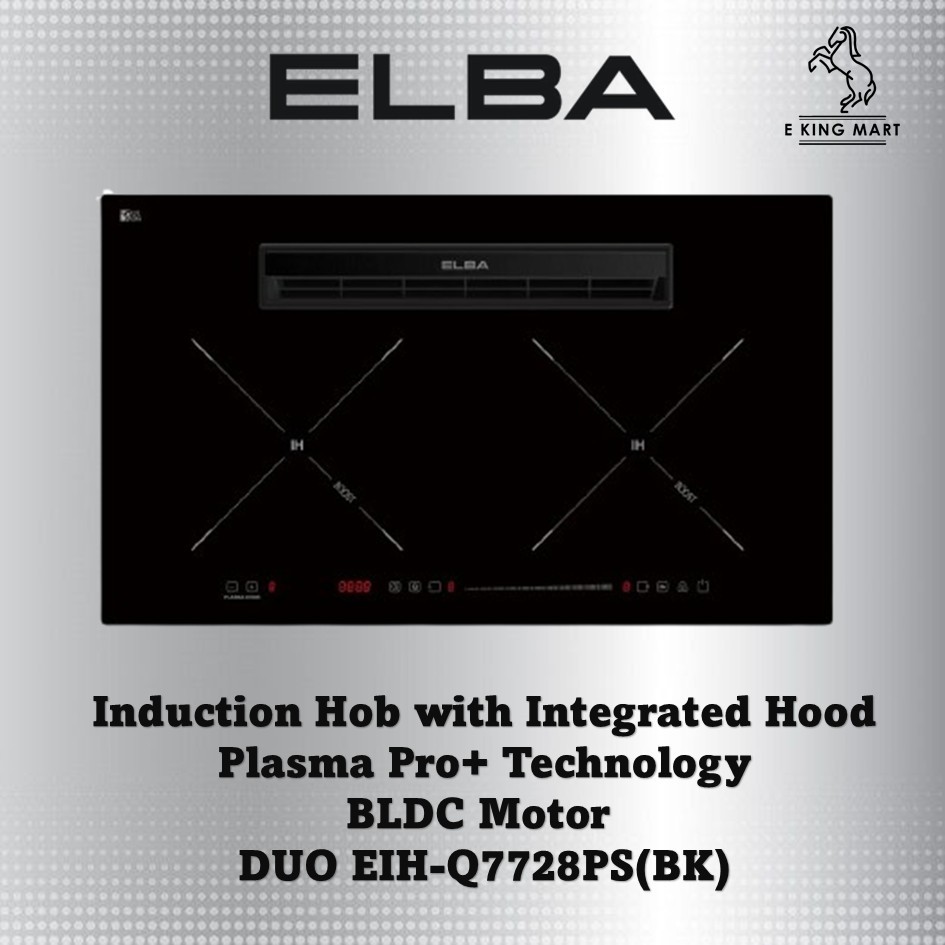 ELBA Induction Hob with Integrated Hood 2 In 1 DUO EIH-Q7728PS(BK ...