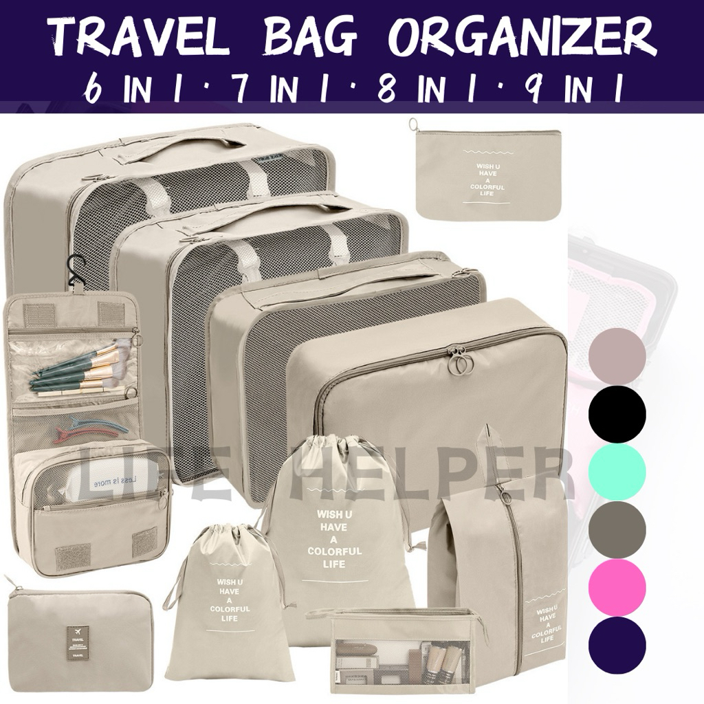 TRAVEL 】 TRAVEL ORGANIZER BAG LUGGAGE PACKING CUBE TRAVEL BAG BEG ...
