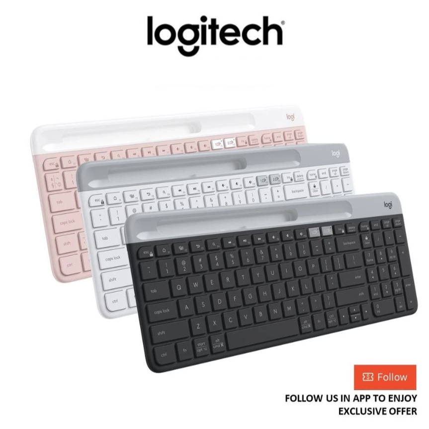 Logitech K580 Multi-Device Bluetooth Wireless Silent Keyboard with ...