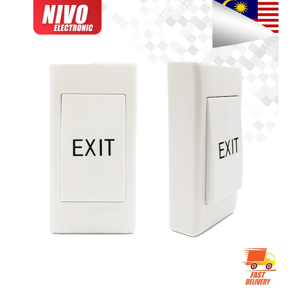 E9 EXIT BUTTON SWITCH Simple White Exit Button | Shopee Malaysia