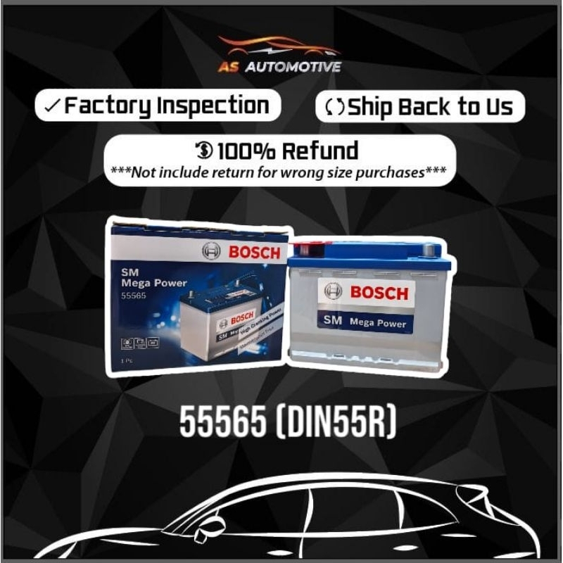 DIN55 | 55565 (MF) | DIN55R Battery BOSCH Car Battery - PROTON Persona ...