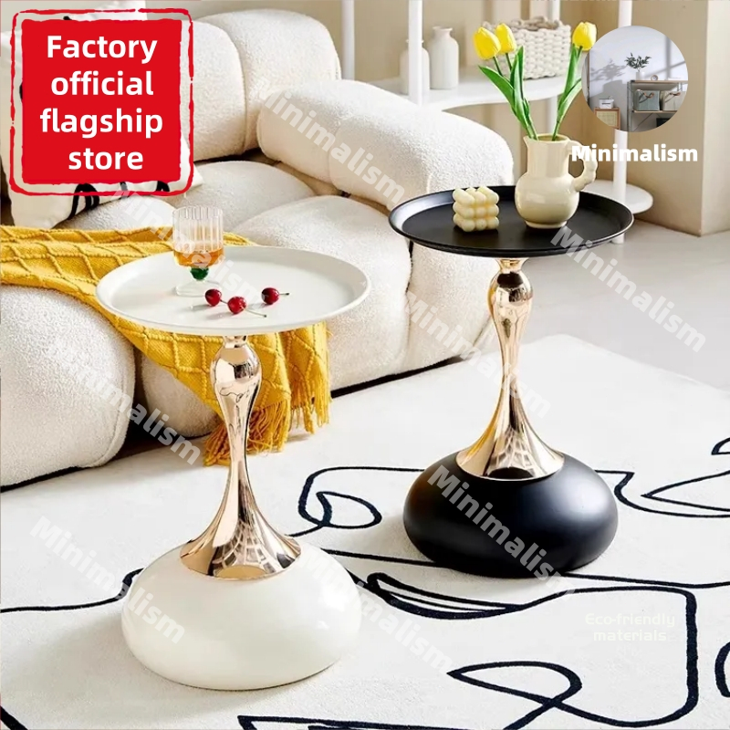 Minimalism Home Nordic Style Sofa Round Side Table Minimalist Living ...