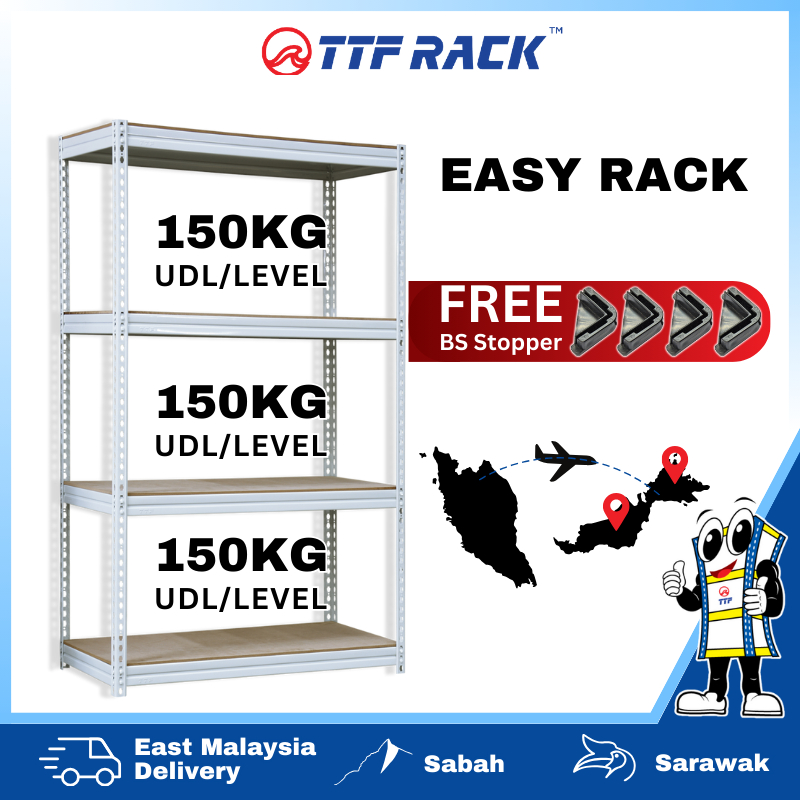 TTF Rack™️ (East Malaysia) EASY RACK H150-210cm/ Boltless Rack Storage ...