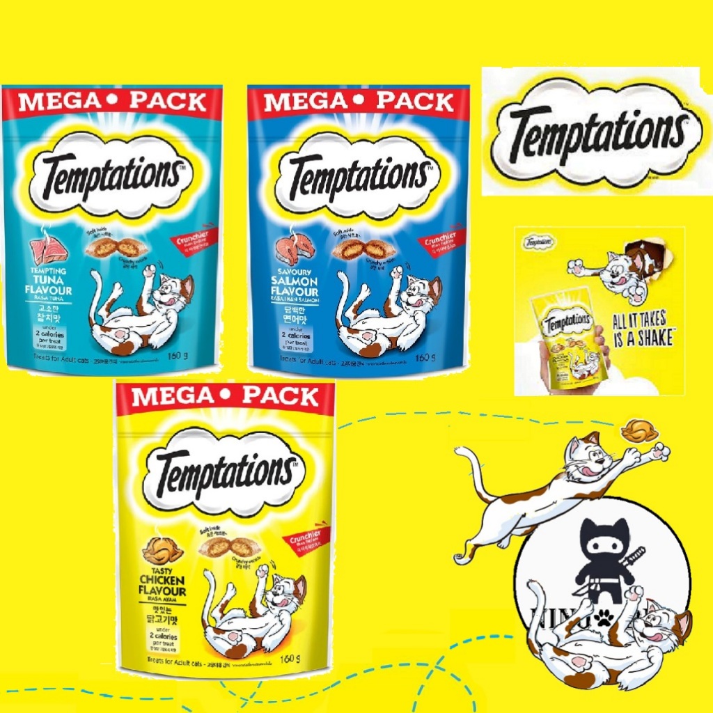 TEMPTATIONS CAT TREAT MEGA PACK 160G | Shopee Malaysia
