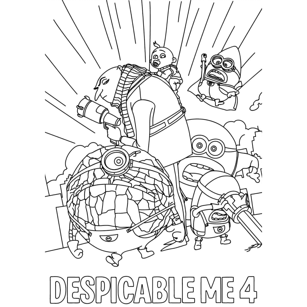 [PDF] 20 PICTURE MINION 4 PRINTABLE COLORING PAGES | Shopee Malaysia