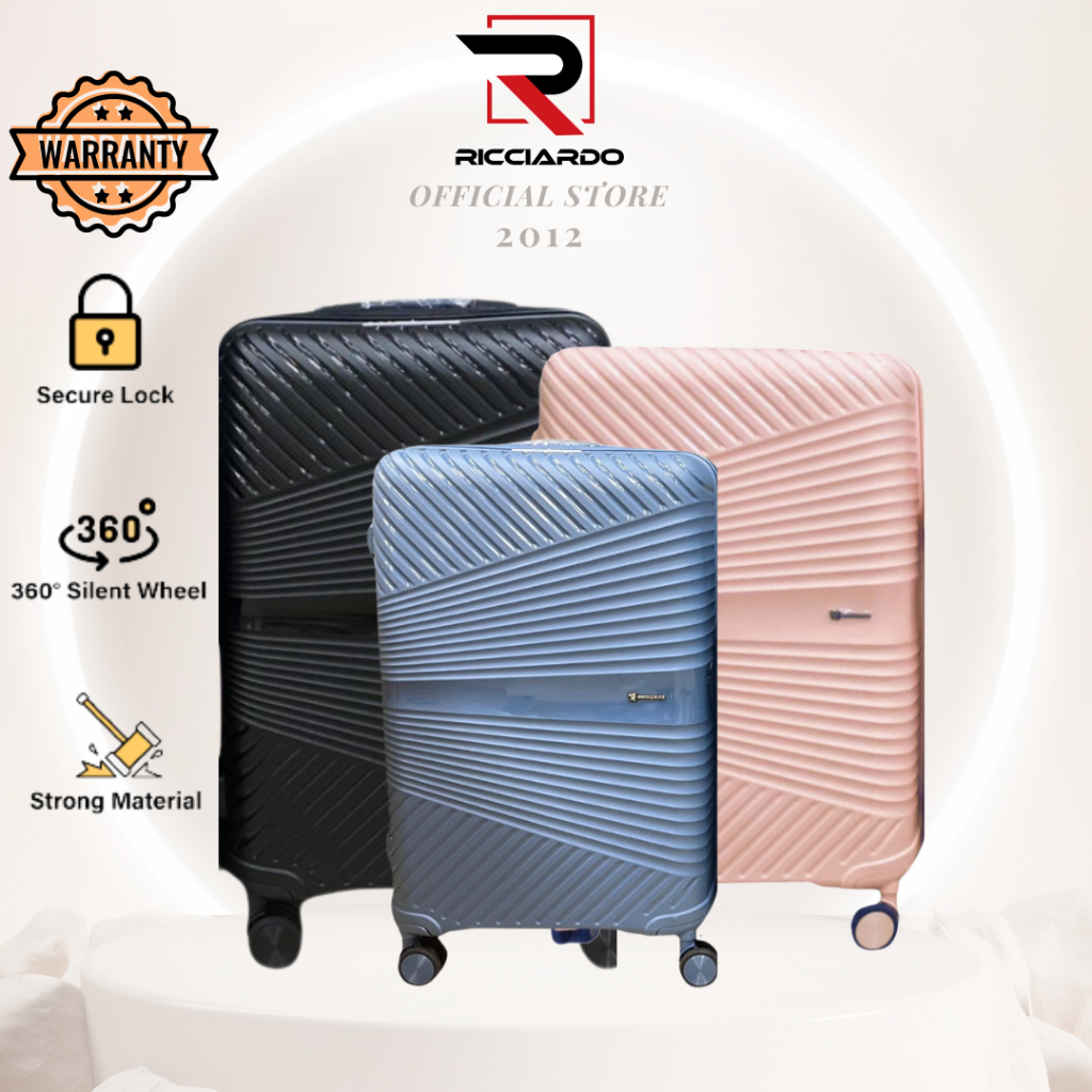 RICCIARDO PP18 Polypropylene Hard Case TSA Lock 8 Wheels Spinner Luggage Bag 20 24 28 Inch WEST Shopee Malaysia