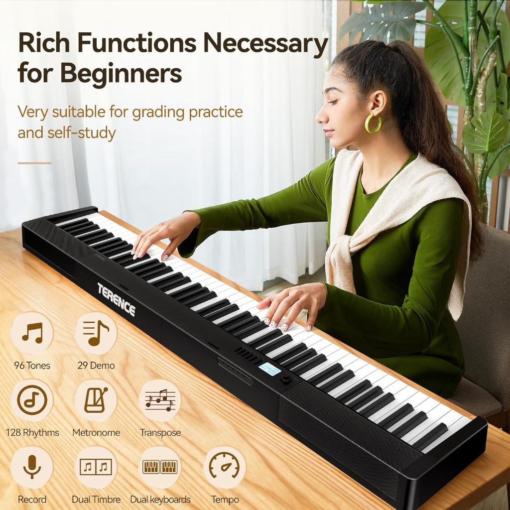 TERENCE V30 Folding Piano 88鍵盤 Amazon.com: TERENCE V30 Portable Digital Piano 88 Key Weighted