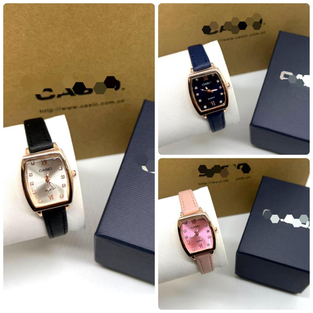 CA SIO women small size watch analog rosegold case with leather strap ...