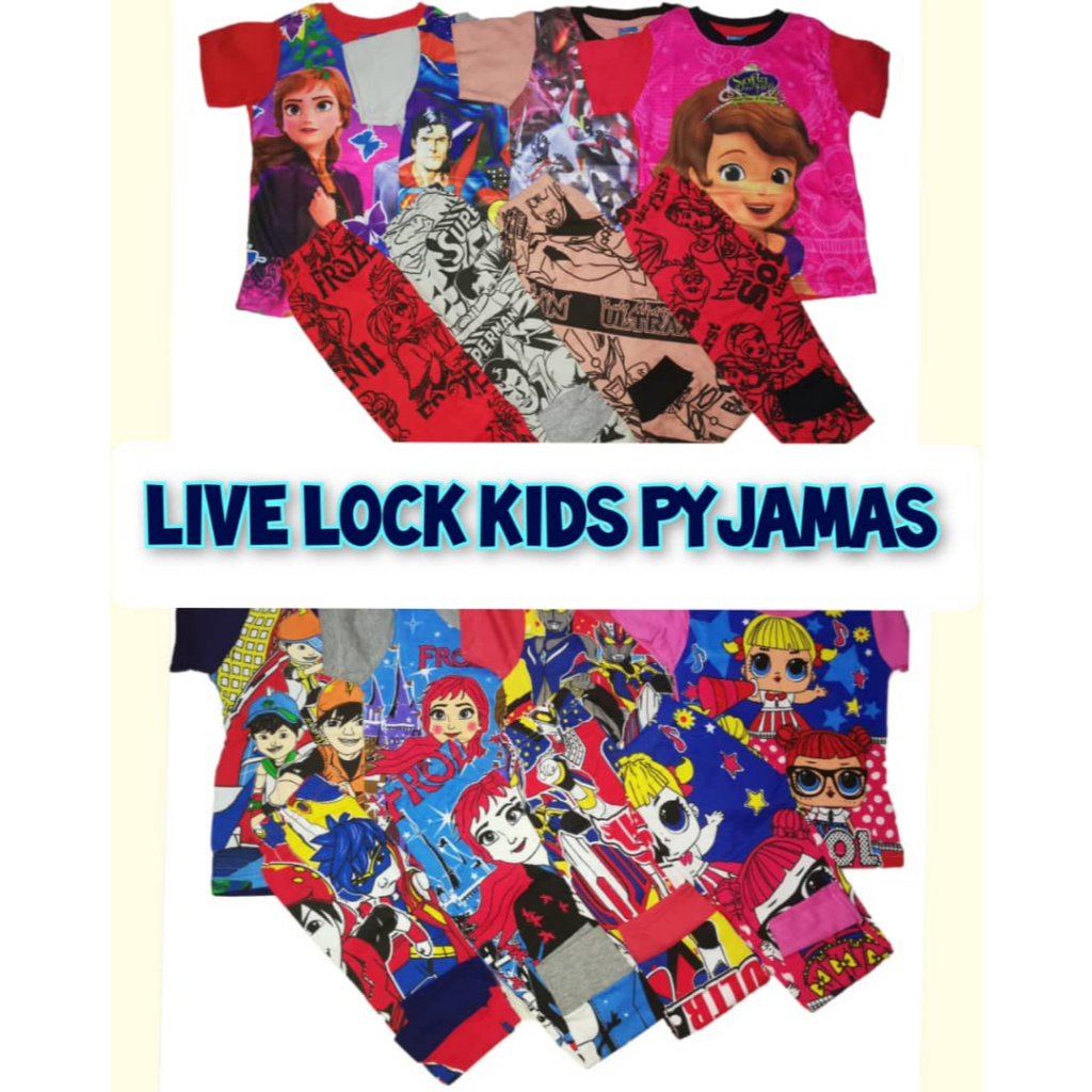 LIVE LOCK ONLY KIDS PYJAMAS (LOCK HANYA DALAM LIVE) | Shopee Malaysia