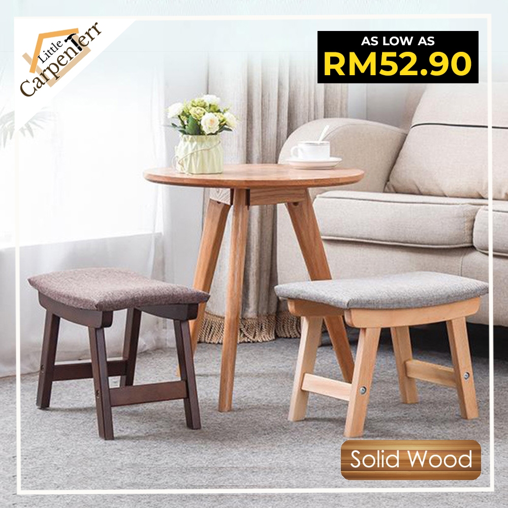 Little Carpenterr Modern Solid Wood Stool Children Chair Foot Stool ...