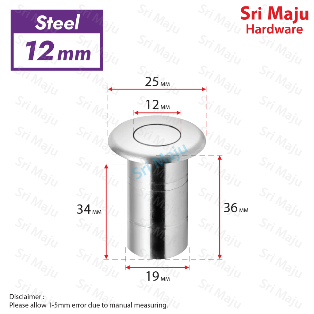 MAJU SS Dust Socket Dust Prevent Excluding Floor Socket for Door Flush ...