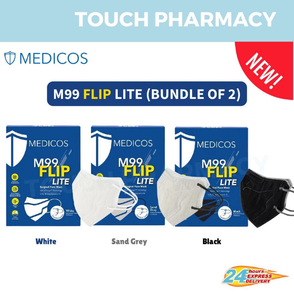 (NEW ARRIVAL) MEDICOS M99 FLIP LITE Respirator With HydroCharge Filter ...