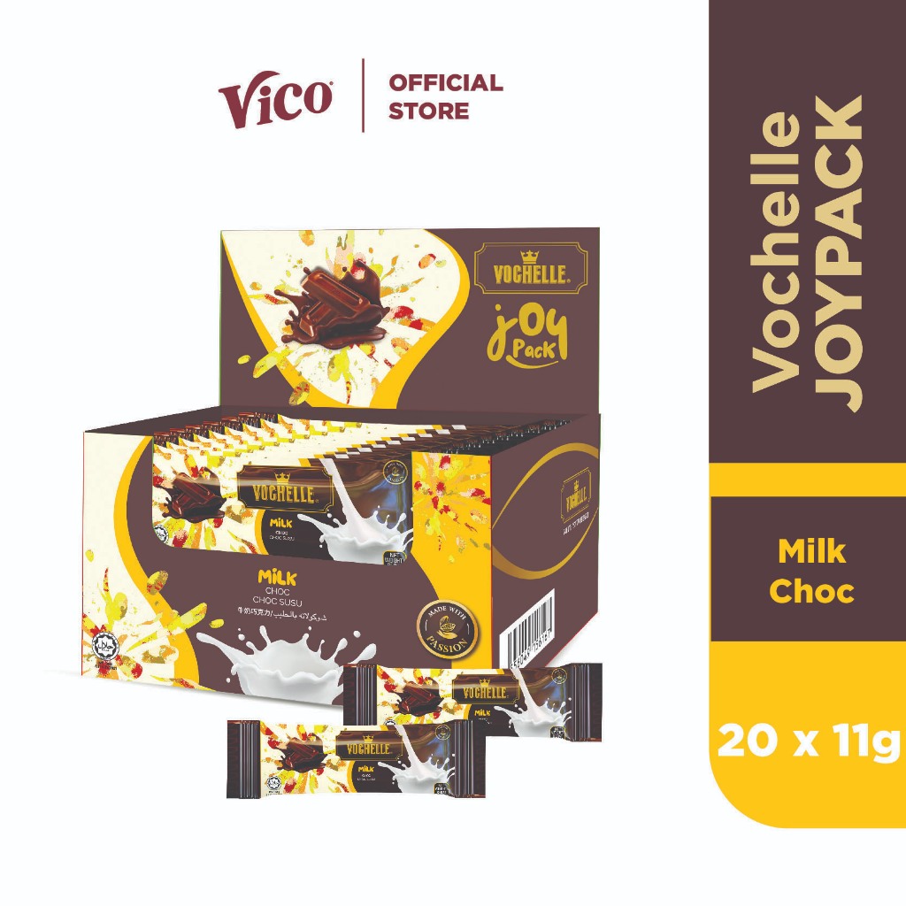 Vochelle Joy Pack Block Dairy Milk Chocolate Box(20pack X 11g) | Shopee ...