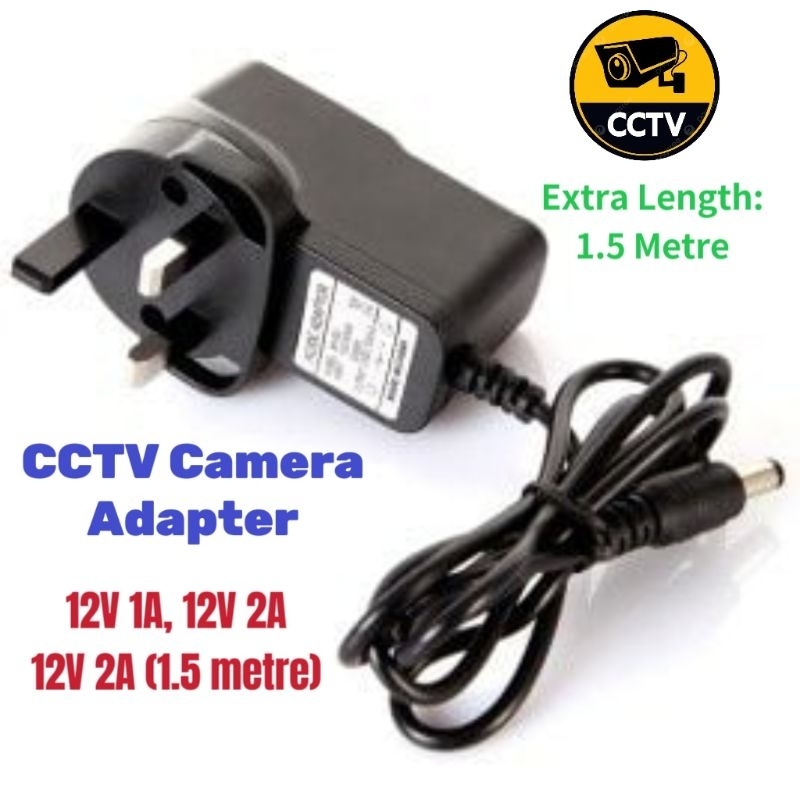Replacement Power Adapter for CCTV Camera 12V with apin 5.5*2.5mm ...