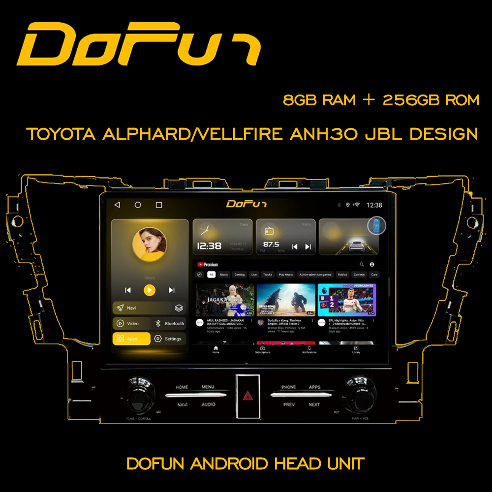 Dofun TOYOTA ALPHARD/VELLFIRE JBL DESIGN Android Player Octa Core DSP ...
