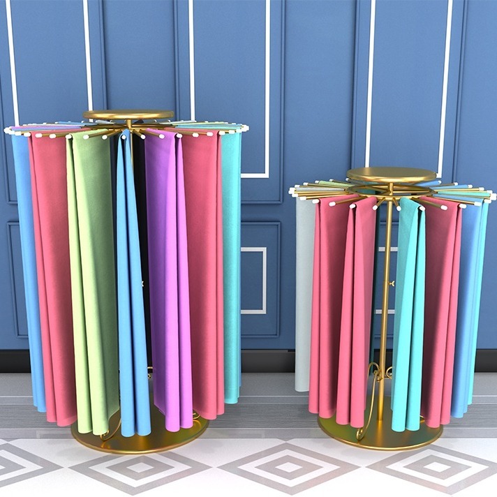 Scarf Display Rack Lifted Rotatable Ring Silk Scarf Rack Clothing Store ...