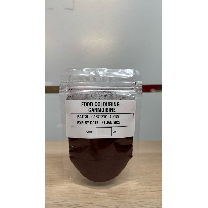 Food Colouring Carmoisine E122 / Pigmented Red / Pewarna makanan merah ...