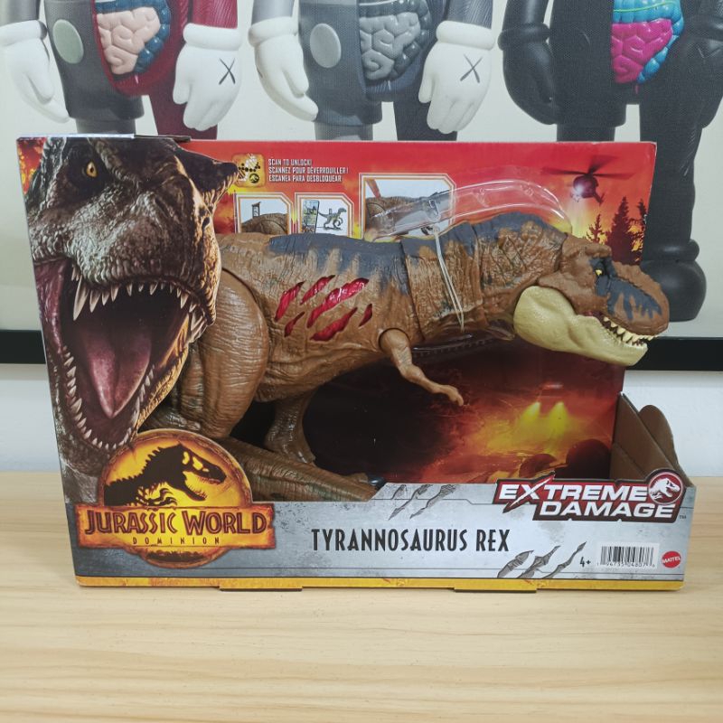 Mattel Jurassic World Xtreme Damage Tyrannosaurus Rex Figure Collection ...