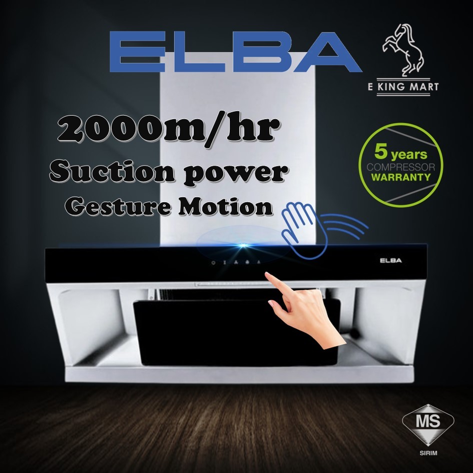 Elba Hood Designer Hood EHQ9633ST(SS) 2000 m³/hr With auto clean