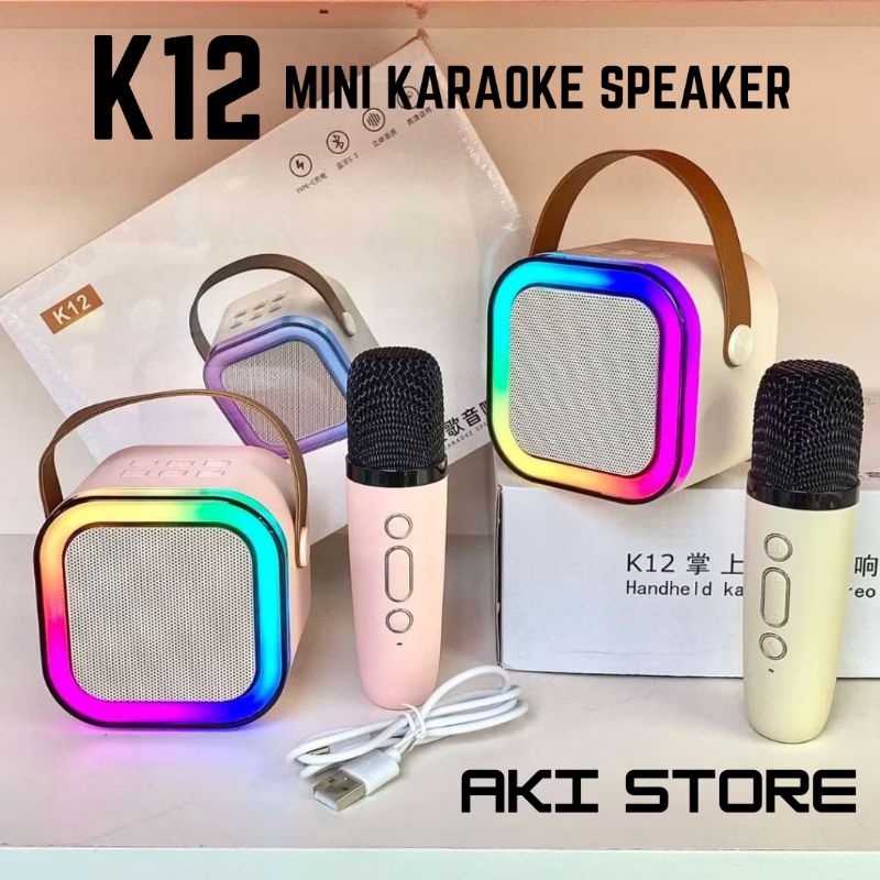 🔥K12 MINI KARAOKE SPEAKER🔥WIRELESS BLUETOOTH WITH MIC🔥READY STOCK
