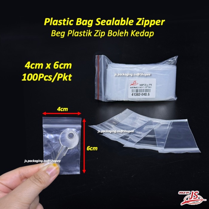 Beg plastik zip sale