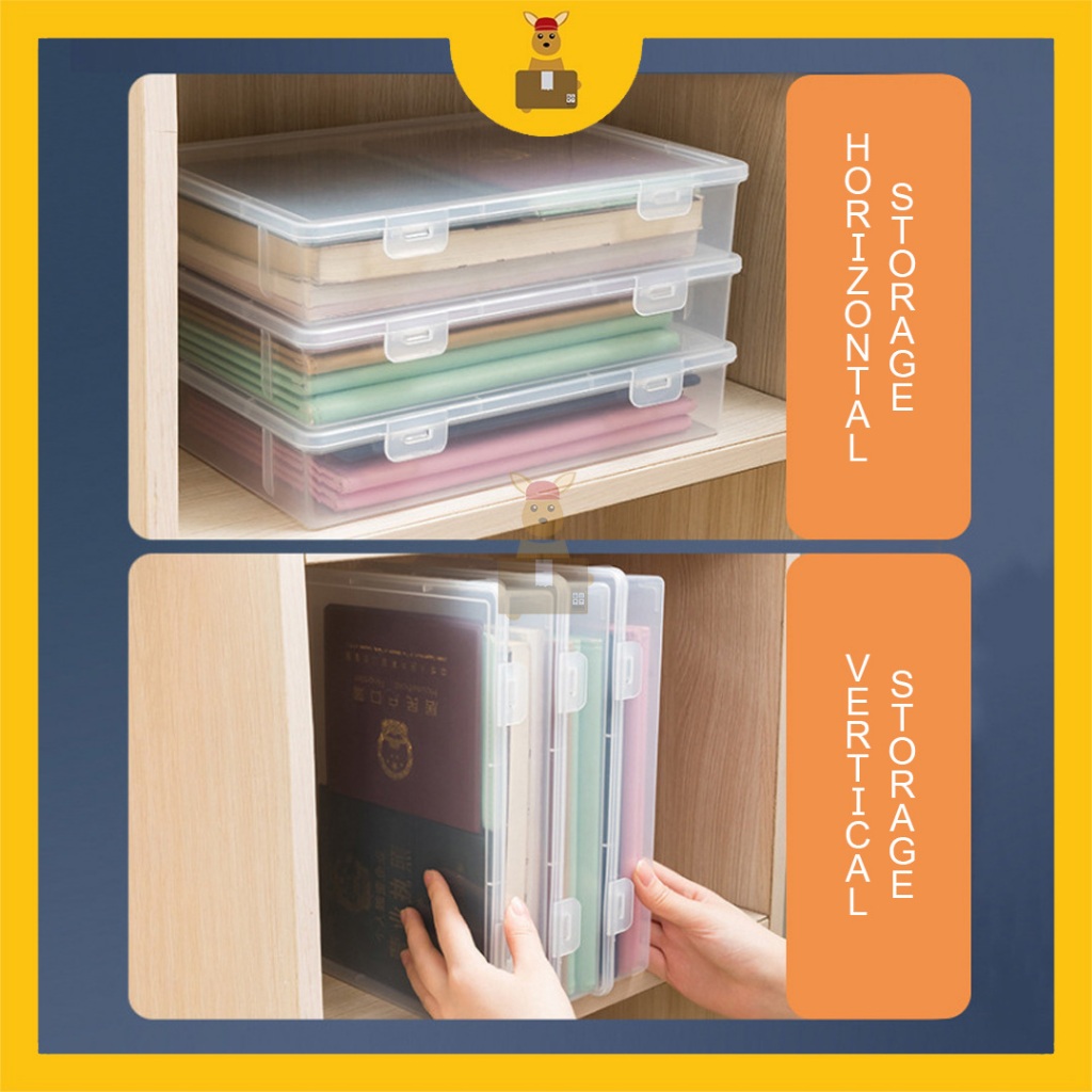 Transparent Document Book Paper Organizer Box Multipurpose Desk ...