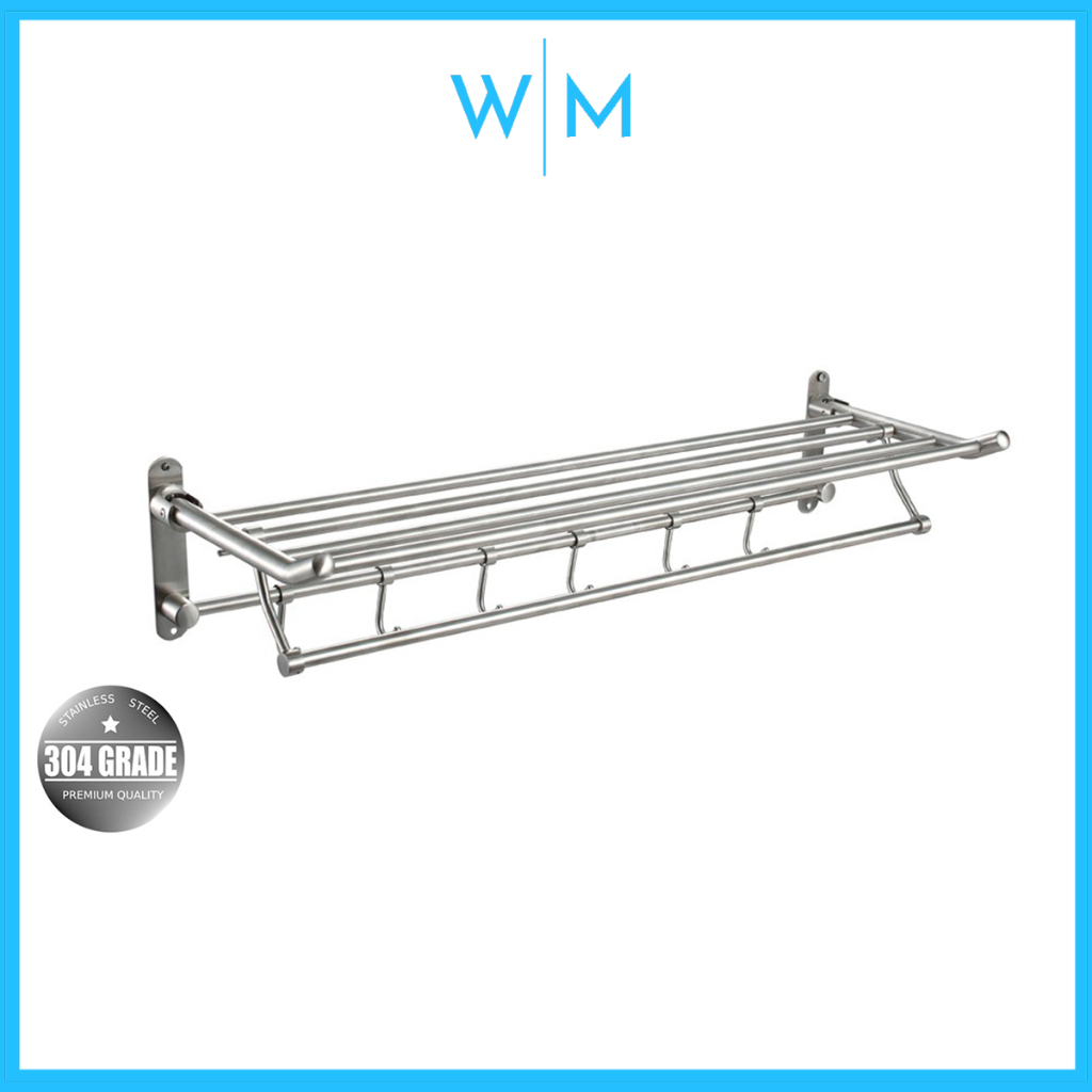 EURANO SUS 304 Stainless Steel Bathroom Foldable Towel Rack Multi ...