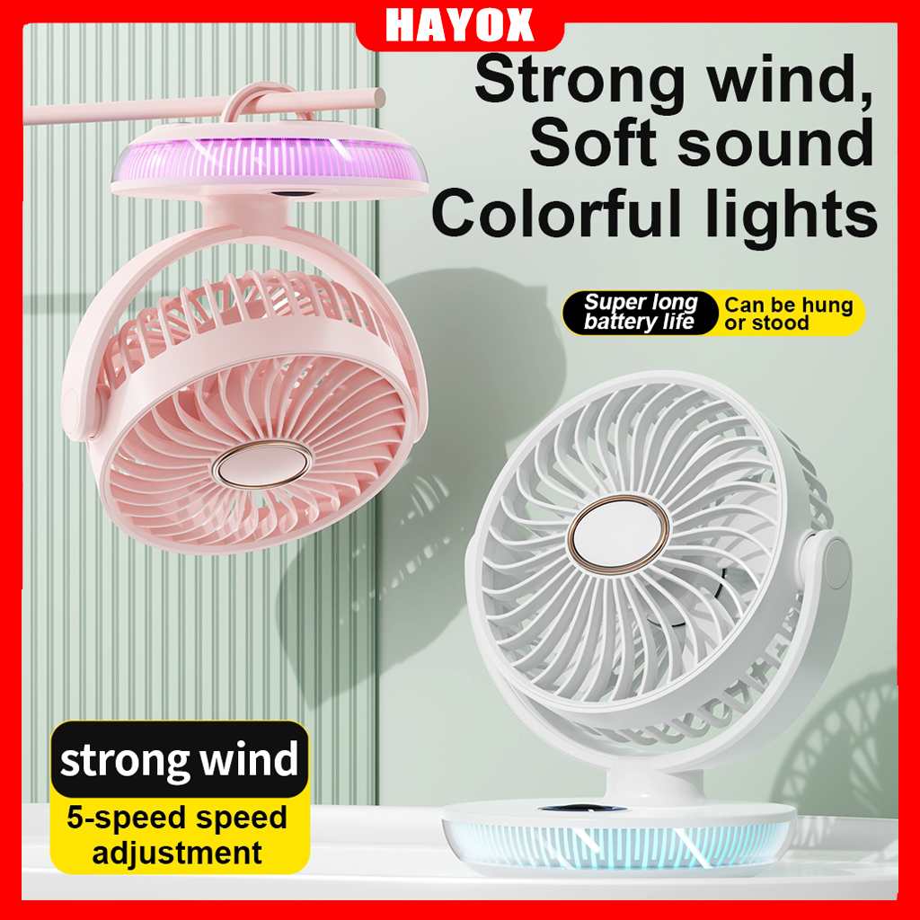 Portable 5 Blades Leaf Adjustable Clip Fan 15000mAh USB Rechargeable ...