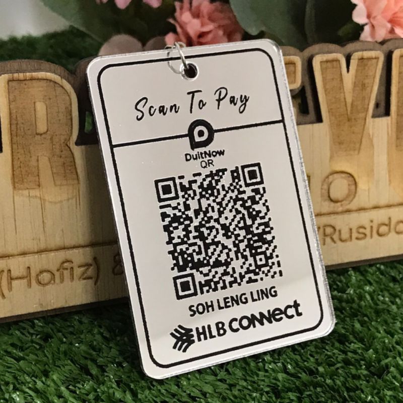 KEYCHAIN QR CODE | SILVER | GOLD | CUTE | EDISI MALAYSIA | Shopee Malaysia