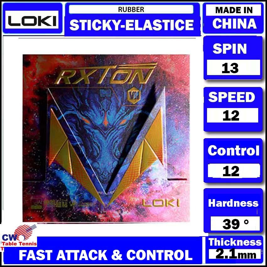 LOKI RXTON VII PRO Table Tennis Rubber Sticky Ping Pong Rubber National ...