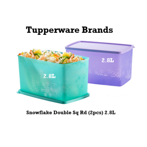 新品✳︎Tupperware 8.8リットル4点セット Tupperware Snowflake Medium Square Round (4pcs ) 800ml OR