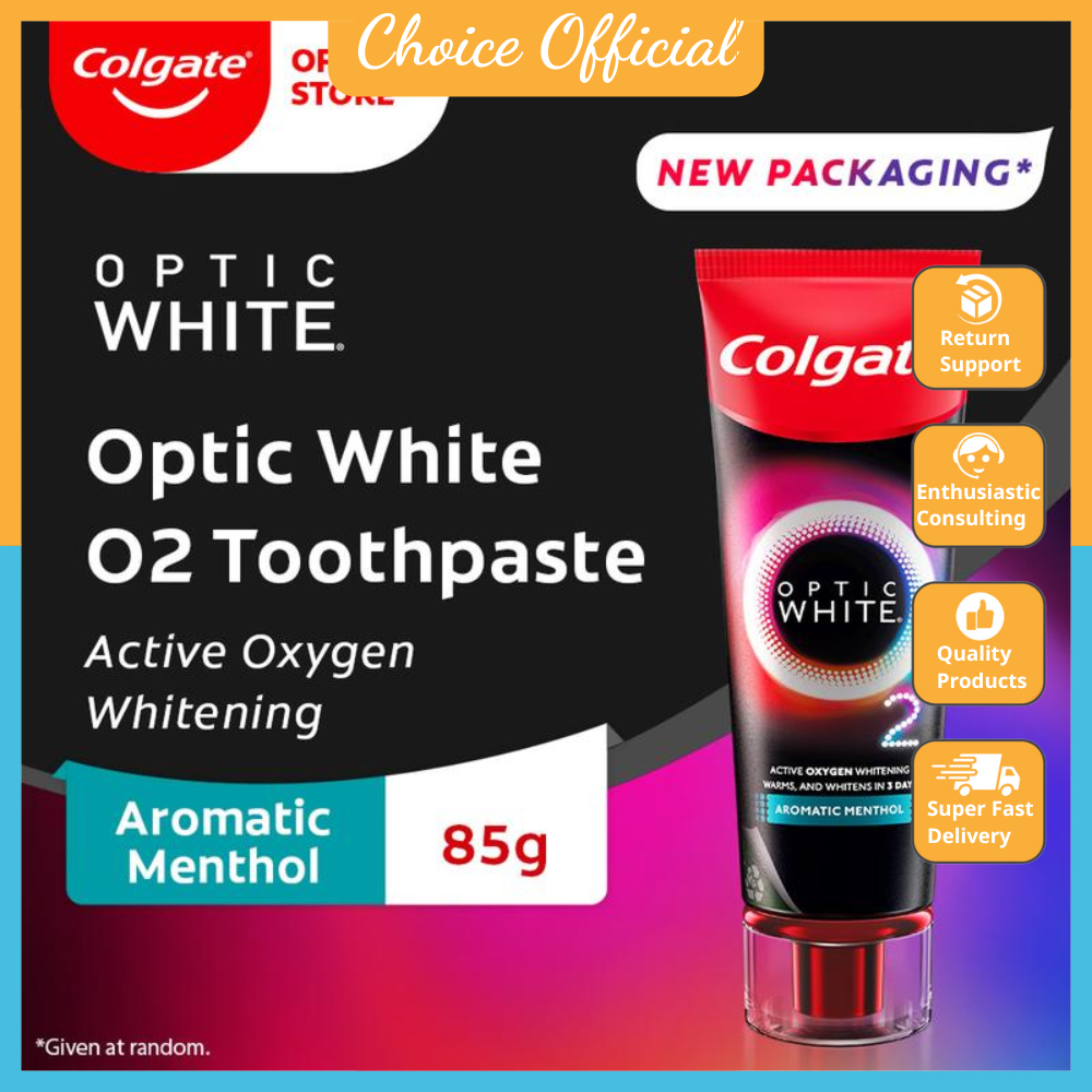 Colgate Optic White O2 Oxygen Whitening Toothpaste 85g | Shopee Malaysia