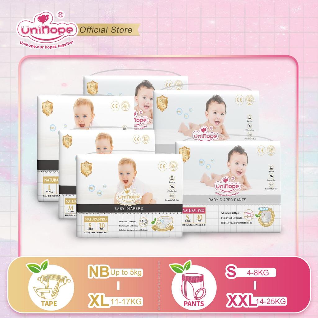 Unihope Natural Pro Sample Baby Diapers Tape Ultra Thin Skin