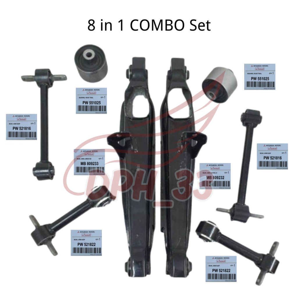 [8 IN 1 COMBO SET] Mitsubishi Rear Arm / Lower Arm / Upper Arm / Rear ...