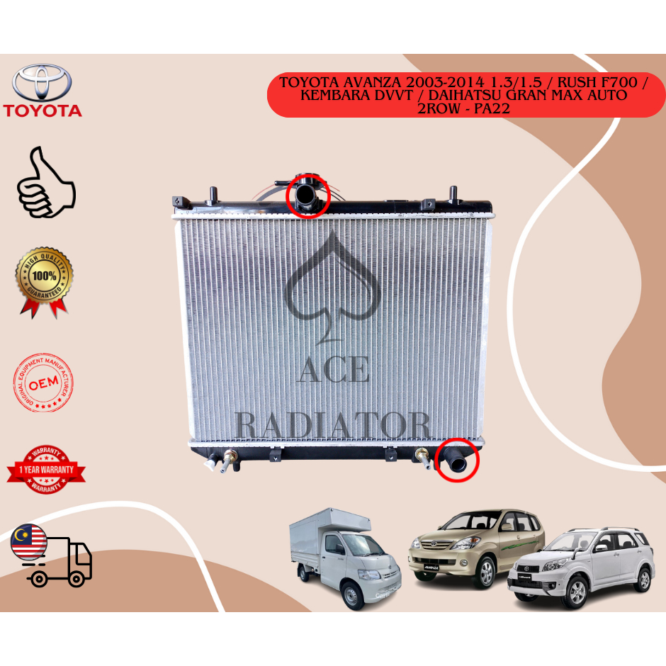 TOYOTA AVANZA 2003-2014 1.3/1.5 / RUSH F700 / KEMBARA DVVT / DAIHATSU ...