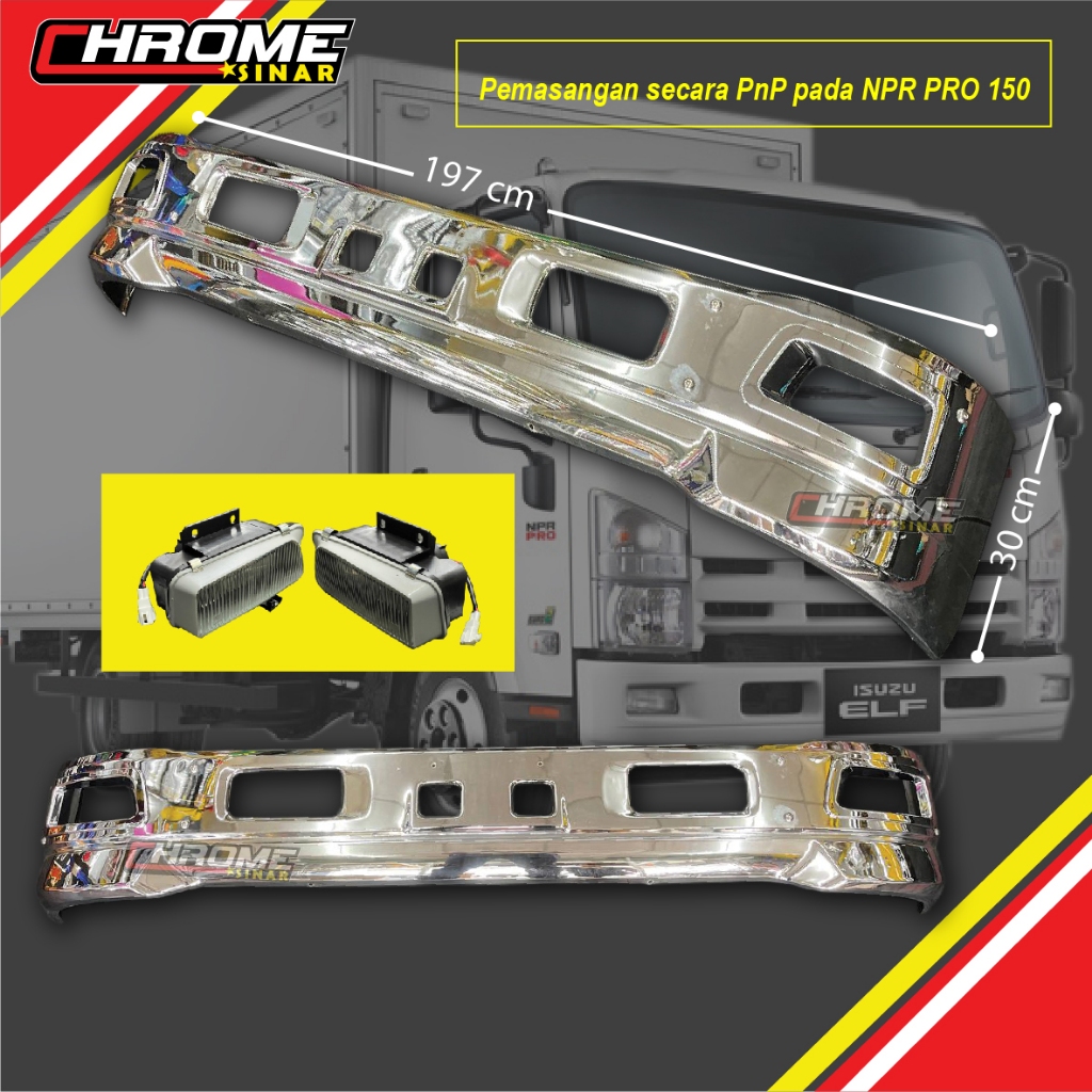 UNIVERSAL BUMPER- FOGLAMP BUMPER CHROME (SPAREPART) | Shopee Malaysia