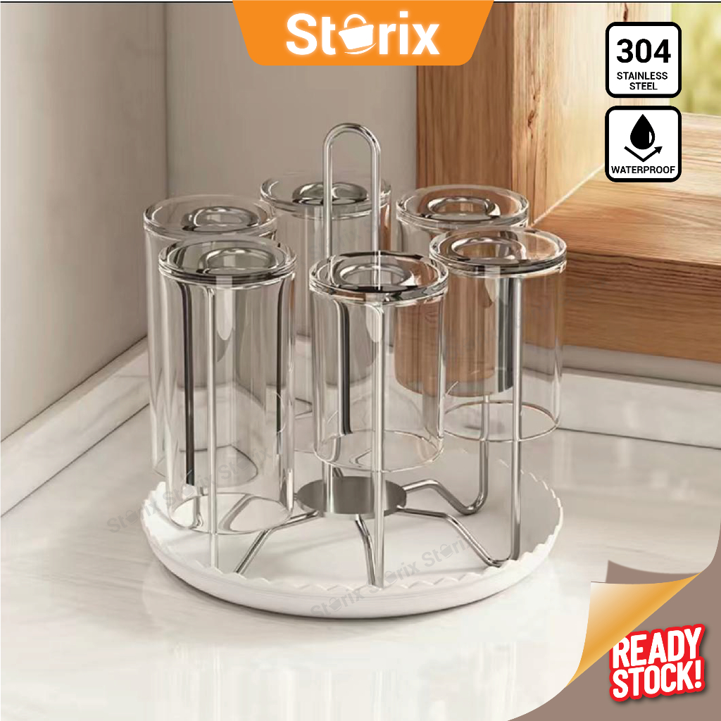 Storix 304 Stainless Steel Drink Cup Holder With Water Tray U Shape ...