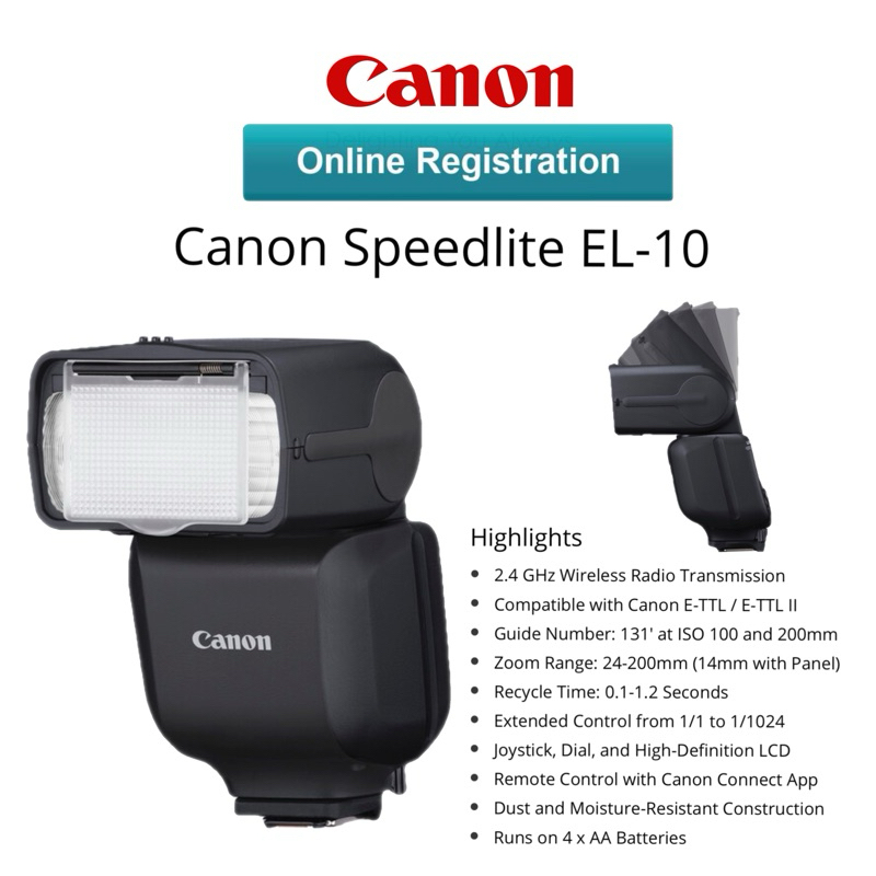CANON SPEEDLITE EL-10 EL10 SPEEDLIGHT FLASHLIGHT FOR CANON EOS ...
