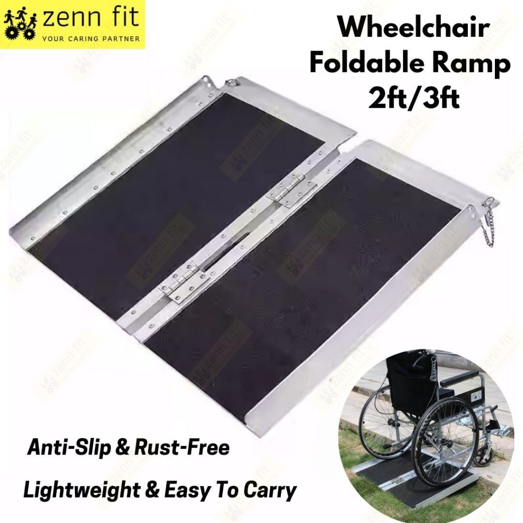 Wheelchair Aluminum Ramp 2ft/3ft Anti-Slip Lightweight Portable Ramp ...