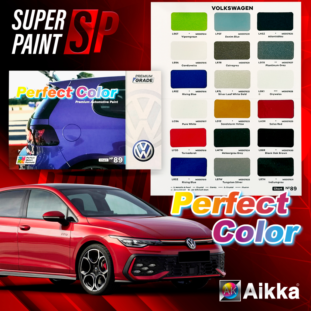 Aikka Perfect Color Chart No89 VOLKSWAGEN 2K Paint Touch Up Paint Touch ...